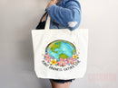 Create A Kinder Planet Tote Bag Canvas Women Tote For Her Cute Tote Bag Reusable Bag Grocery Tote Shopper Everyday Tote Bag Eco Friendly Bag