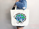 Create A Kinder Planet Tote Bag Canvas Women Tote For Her Cute Tote Bag Reusable Bag Grocery Tote Shopper Everyday Tote Bag Eco Friendly Bag