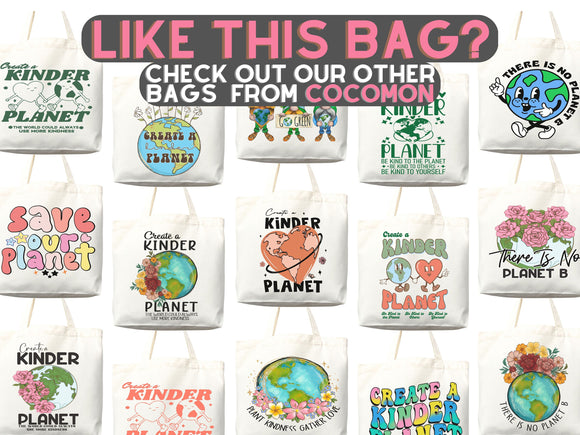 Eco friendly bag, Kinder Planet Bag, reusable bag, thank you bag, Grocery bag,grocery tote,aesthetic tote bag,everyday bag, school tote bag