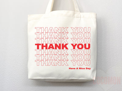 Eco friendly bag, Thank you tote, reusable bag, thank you bag, Grocery bag,grocery tote,have a nice day bag,aesthetic tote bag,everyday bag