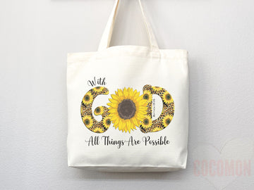 Faith Tote Bag Christian Tote Bag Canvas Gift Religious Gift Scripture Gift Bible Verse Christian Girl Gift Church Gift School Tote Shopper