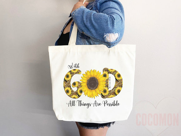Faith Tote Bag Christian Tote Bag Canvas Gift Religious Gift Scripture Gift Bible Verse Christian Girl Gift Church Gift School Tote Shopper