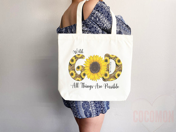 Faith Tote Bag Christian Tote Bag Canvas Gift Religious Gift Scripture Gift Bible Verse Christian Girl Gift Church Gift School Tote Shopper