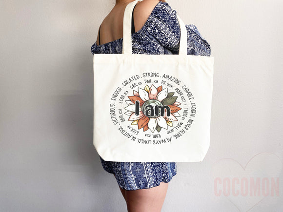 Faith Tote Bag Christian Tote Bag Canvas Gift Religious Gift Scripture Gift Bible Verse Christian Girl Gift Church Gift School Tote Shopper