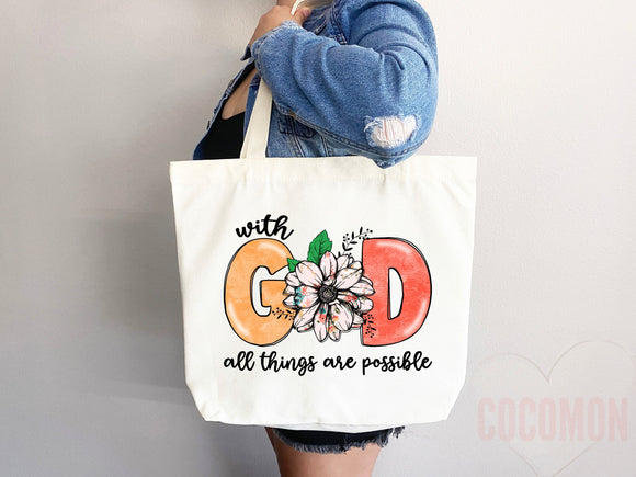 Faith Tote Bag Christian Tote Bag Canvas Gift Religious Gift Scripture Gift Bible Verse Christian Girl Gift Church Gift School Tote Shopper