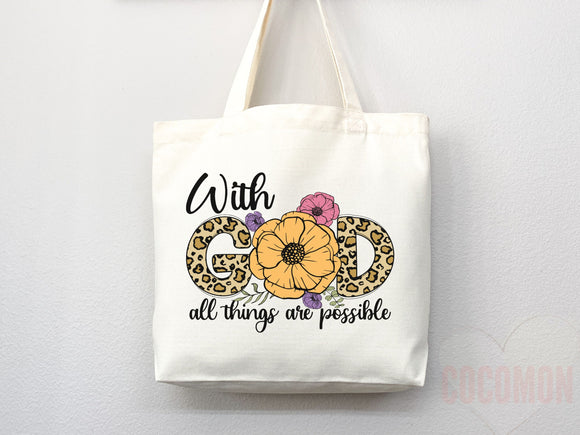 Faith Tote Bag Christian Tote Bag Canvas Gift Religious Gift Scripture Gift Bible Verse Christian Girl Gift Church Gift School Tote Shopper