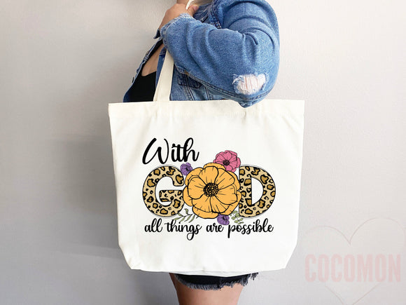 Faith Tote Bag Christian Tote Bag Canvas Gift Religious Gift Scripture Gift Bible Verse Christian Girl Gift Church Gift School Tote Shopper