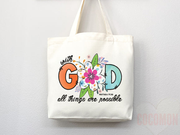 Faith Tote Bag Christian Tote Bag Canvas Gift Religious Gift Scripture Gift Bible Verse Christian Girl Gift Church Gift School Tote Shopper
