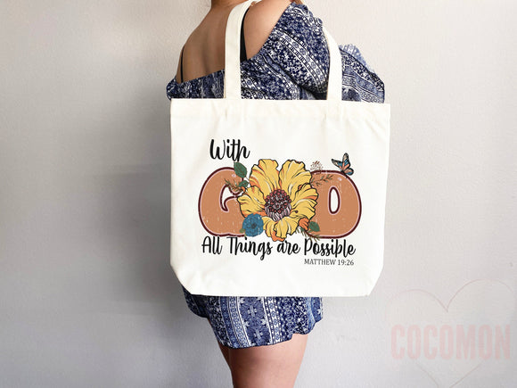 Faith Tote Bag Christian Tote Bag Canvas Gift Religious Gift Scripture Gift Bible Verse Christian Girl Gift Church Gift School Tote Shopper