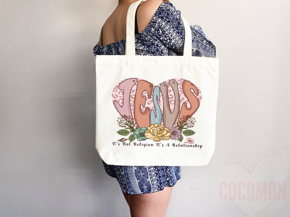 Faith Tote Bag Christian Tote Bag Canvas Gift Religious Gift Scripture Gift Bible Verse Christian Girl Gift Church Gift School Tote Shopper