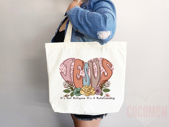 Faith Tote Bag Christian Tote Bag Canvas Gift Religious Gift Scripture Gift Bible Verse Christian Girl Gift Church Gift School Tote Shopper