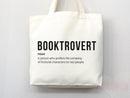 Booktrovert Tote Bag, Book Lovers Tote, Gift for Book Lover, Gift For Bookworms, Gift For Teachers, Readers' Tote,Library Tote,aesthetic bag