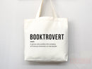 Booktrovert Tote Bag, Book Lovers Tote, Gift for Book Lover, Gift For Bookworms, Gift For Teachers, Readers' Tote,Library Tote,aesthetic bag