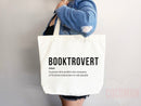 Booktrovert Tote Bag, Book Lovers Tote, Gift for Book Lover, Gift For Bookworms, Gift For Teachers, Readers' Tote,Library Tote,aesthetic bag