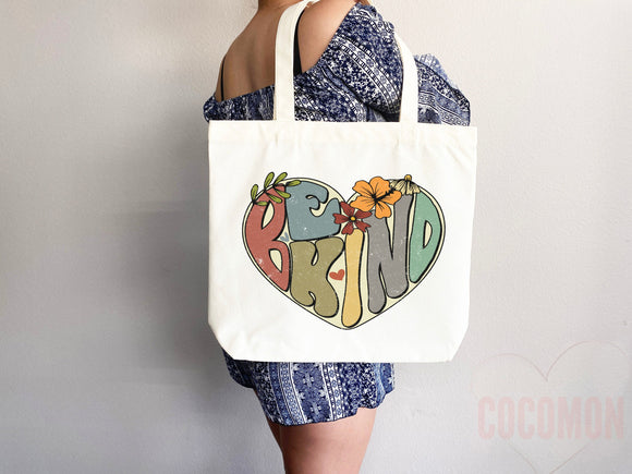 Kindness Tote Bag Canvas Womens Tote For Her Cute Tote Bag Reusable Bag Grocery Tote Shopper Aesthetic Tote Everyday Tote Eco Friendly Bag