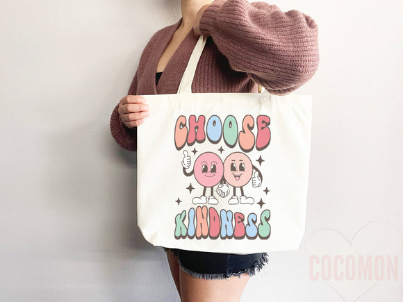 Kindness Tote Bag Canvas Womens Tote For Her Cute Tote Bag Reusable Bag Grocery Tote Shopper Aesthetic Tote Everyday Tote Eco Friendly Bag