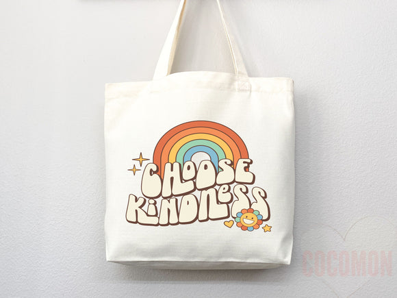 Kindness Tote Bag Canvas Womens Tote For Her Cute Tote Bag Reusable Bag Grocery Tote Shopper Aesthetic Tote Everyday Tote Eco Friendly Bag