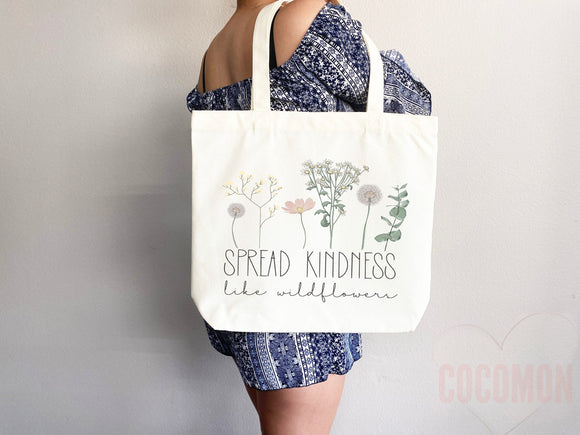 Kindness Tote Bag Canvas Womens Tote For Her Cute Tote Bag Reusable Bag Grocery Tote Shopper Aesthetic Tote Everyday Tote Eco Friendly Bag