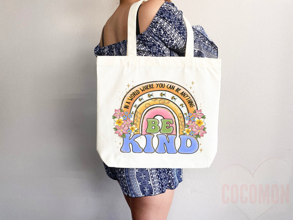 Kindness Tote Bag Canvas Womens Tote For Her Cute Tote Bag Reusable Bag Grocery Tote Shopper Aesthetic Tote Everyday Tote Eco Friendly Bag