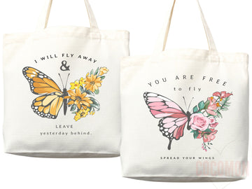 Butterfly Tote Bag, Artsy Tote Bag, Art Tote Bag, Inspirational Tote Bag, Everyday Bag, Shoulder Bag, Canvas Tote, Canvas Bag, Cute Tote Bag