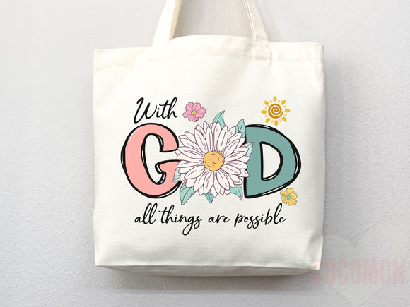 Faith Tote Bag Christian Tote Bag Canvas Gift Religious Gift Scripture Gift Bible Verse Christian Girl Gift Church Gift School Tote Shopper
