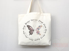 Faith Tote Bag Christian Tote Bag Canvas Gift Religious Gift Scripture Gift Bible Verse Christian Girl Gift Church Gift School Tote Shopper