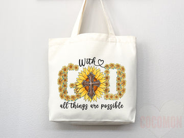 Faith Tote Bag Christian Tote Bag Canvas Gift Religious Gift Scripture Gift Bible Verse Christian Girl Gift Church Gift School Tote Shopper
