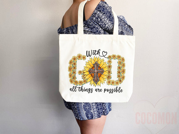 Faith Tote Bag Christian Tote Bag Canvas Gift Religious Gift Scripture Gift Bible Verse Christian Girl Gift Church Gift School Tote Shopper