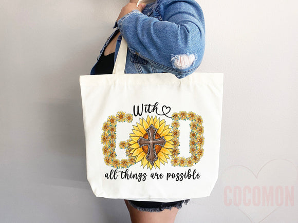 Faith Tote Bag Christian Tote Bag Canvas Gift Religious Gift Scripture Gift Bible Verse Christian Girl Gift Church Gift School Tote Shopper