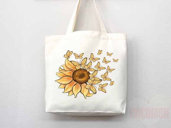 Floral Tote Flower Bag Gift for Floral Lover Flower Lover Gift Bag Womens Tote for Her Cute Tote Bag Reusable Bag Eco Friendly Tote Shopper