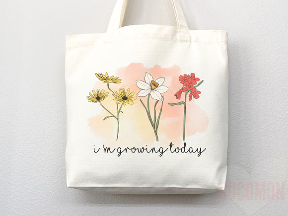 Floral Tote Flower Bag Gift for Floral Lover Flower Lover Gift Bag Womens Tote for Her Cute Tote Bag Reusable Bag Eco Friendly Tote Shopper