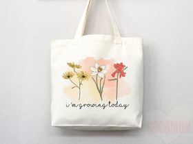 Floral Tote Flower Bag Gift for Floral Lover Flower Lover Gift Bag Womens Tote for Her Cute Tote Bag Reusable Bag Eco Friendly Tote Shopper