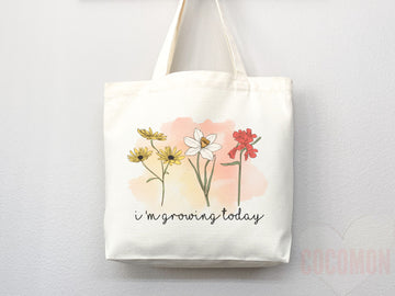Floral Tote Flower Bag Gift for Floral Lover Flower Lover Gift Bag Womens Tote for Her Cute Tote Bag Reusable Bag Eco Friendly Tote Shopper