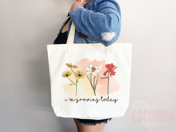 Floral Tote Flower Bag Gift for Floral Lover Flower Lover Gift Bag Womens Tote for Her Cute Tote Bag Reusable Bag Eco Friendly Tote Shopper