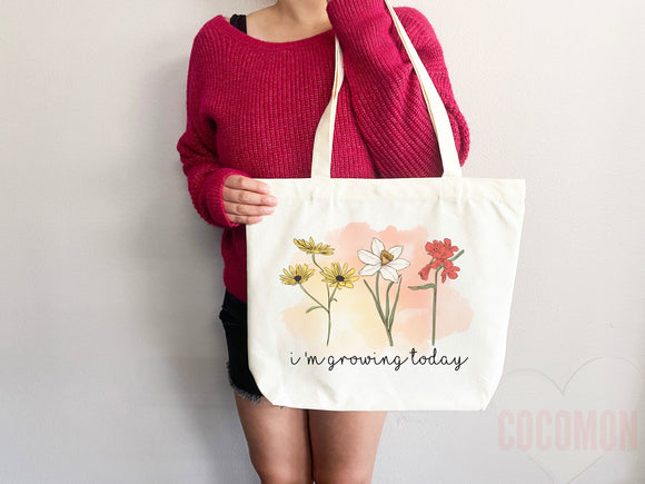 Floral Tote Flower Bag Gift for Floral Lover Flower Lover Gift Bag Womens Tote for Her Cute Tote Bag Reusable Bag Eco Friendly Tote Shopper