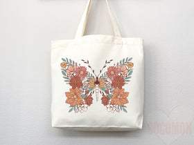 Floral Tote Flower Bag Gift for Floral Lover Flower Lover Gift Bag Womens Tote for Her Cute Tote Bag Reusable Bag Eco Friendly Tote Shopper