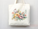Floral Tote Flower Bag Gift for Floral Lover Flower Lover Gift Bag Womens Tote for Her Cute Tote Bag Reusable Bag Eco Friendly Tote Shopper