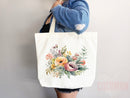 Floral Tote Flower Bag Gift for Floral Lover Flower Lover Gift Bag Womens Tote for Her Cute Tote Bag Reusable Bag Eco Friendly Tote Shopper