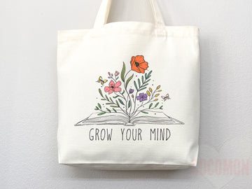 Floral Tote Flower Bag Gift for Floral Lover Flower Lover Gift Bag Womens Tote for Her Cute Tote Bag Reusable Bag Eco Friendly Tote Shopper
