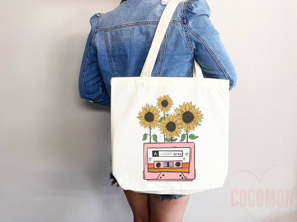 Floral Tote Flower Bag Gift for Floral Lover Flower Lover Gift Bag Womens Tote for Her Cute Tote Bag Reusable Bag Eco Friendly Tote Shopper