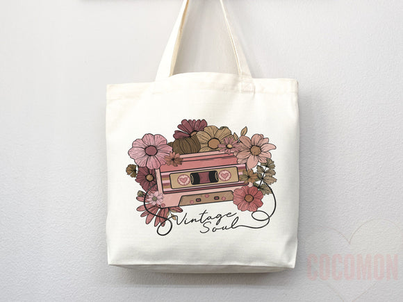 Floral Tote Flower Bag Gift for Floral Lover Flower Lover Gift Bag Womens Tote for Her Cute Tote Bag Reusable Bag Eco Friendly Tote Shopper