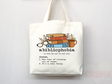 Book Lovers Tote School Bag Gift for Book Lover Gift For Bookworms Gift For Teachers Readers' Tote Library Tote Shopper Women's Tote for Her