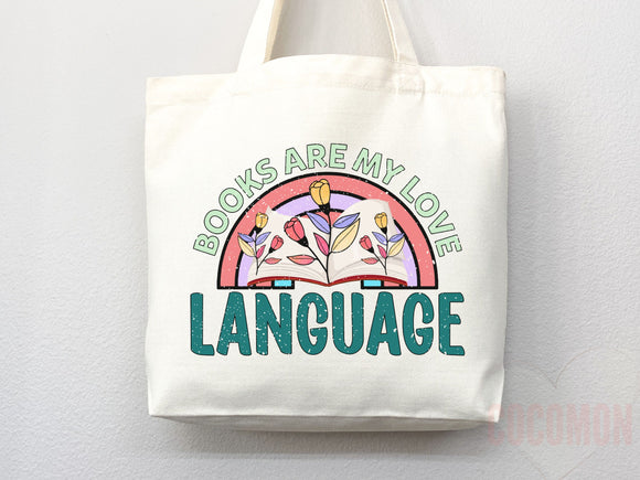 Book Lovers Tote School Bag Gift for Book Lover Gift For Bookworms Gift For Teachers Readers' Tote Library Tote Shopper Women's Tote for Her