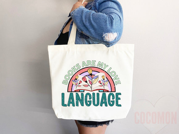 Book Lovers Tote School Bag Gift for Book Lover Gift For Bookworms Gift For Teachers Readers' Tote Library Tote Shopper Women's Tote for Her