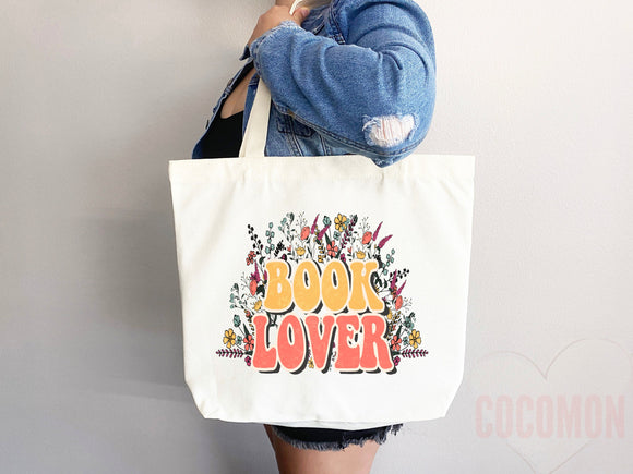 Book Lovers Tote School Bag Gift for Book Lover Gift For Bookworms Gift For Teachers Readers' Tote Library Tote Shopper Women's Tote for Her