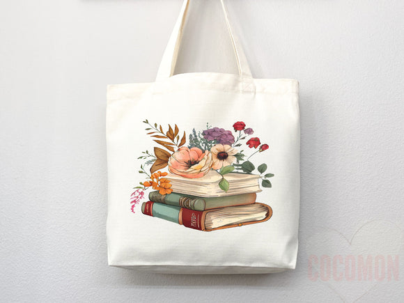 Book Lovers Tote School Bag Gift for Book Lover Gift For Bookworms Gift For Teachers Readers' Tote Library Tote Shopper Women's Tote for Her