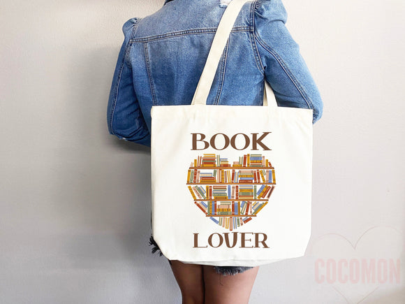Book Lovers Tote School Bag Gift for Book Lover Gift For Bookworms Gift For Teachers Readers' Tote Library Tote Shopper Women's Tote for Her
