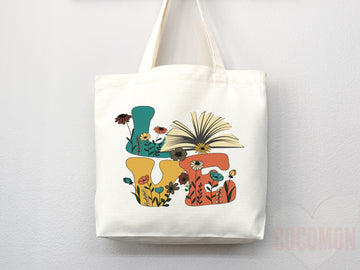 Book Lovers Tote School Bag Gift for Book Lover Gift For Bookworms Gift For Teachers Readers' Tote Library Tote Shopper Women's Tote for Her