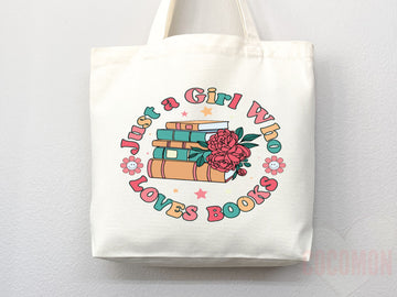 Book Lovers Tote School Bag Gift for Book Lover Gift For Bookworms Gift For Teachers Readers' Tote Library Tote Shopper Women's Tote for Her