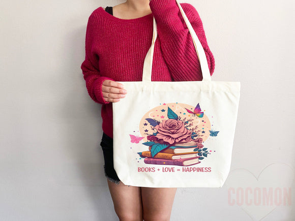 Book Lovers Tote School Bag Gift for Book Lover Gift For Bookworms Gift For Teachers Readers' Tote Library Tote Shopper Women's Tote for Her